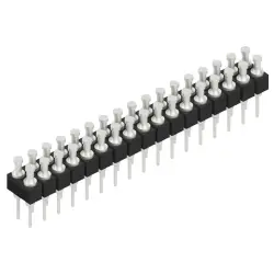 Pin header, 34 pole, pitch 2.54 mm, straight, black, MK 203 34 Z