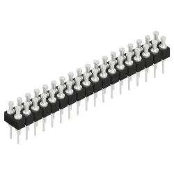 Pin header, 36 pole, pitch 2.54 mm, straight, black, MK 203 36 Z