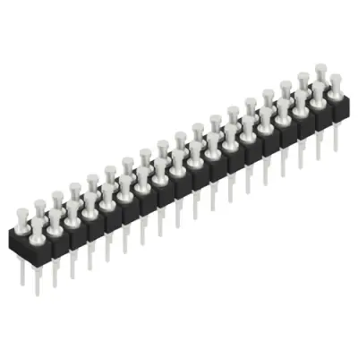 Pin header, 36 pole, pitch 2.54 mm, straight, black, MK 203 36 Z - 1