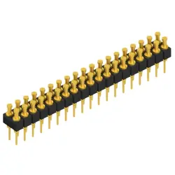 Pin header, 38 pole, pitch 2.54 mm, straight, black, MK 203 38 G