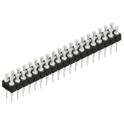 Pin header, 38 pole, pitch 2.54 mm, straight, black, MK 203 38 Z