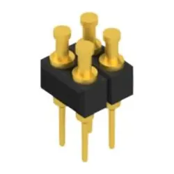 Pin header, 4 pole, pitch 2.54 mm, straight, black, MK 203 4 G