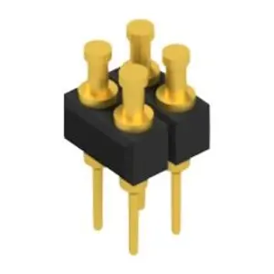 Pin header, 4 pole, pitch 2.54 mm, straight, black, MK 203 4 G - 1