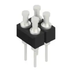 Pin header, 4 pole, pitch 2.54 mm, straight, black, MK 203 4 Z