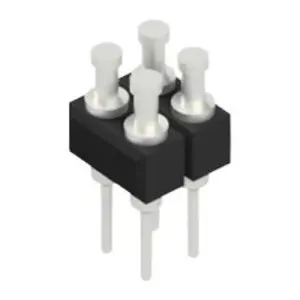 Pin header, 4 pole, pitch 2.54 mm, straight, black, MK 203 4 Z - 1