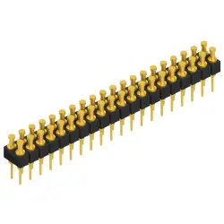 Pin header, 40 pole, pitch 2.54 mm, straight, black, MK 203 40 G