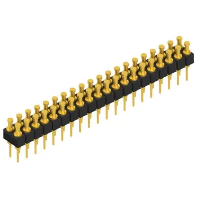 Pin header, 40 pole, pitch 2.54 mm, straight, black, MK 203 40 G - 1