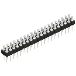 Pin header, 40 pole, pitch 2.54 mm, straight, black, MK 203 40 Z