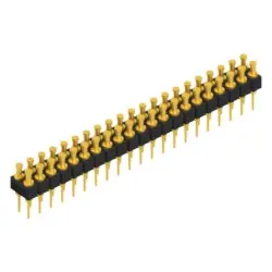 Pin header, 42 pole, pitch 2.54 mm, straight, black, MK 203 42 G
