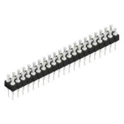 Pin header, 42 pole, pitch 2.54 mm, straight, black, MK 203 42 Z