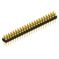 Pin header, 44 pole, pitch 2.54 mm, straight, black, MK 203 44 G