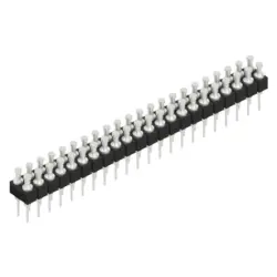 Pin header, 44 pole, pitch 2.54 mm, straight, black, MK 203 44 Z