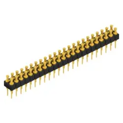 Pin header, 46 pole, pitch 2.54 mm, straight, black, MK 203 46 G