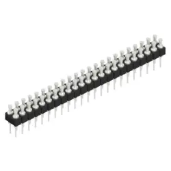 Pin header, 46 pole, pitch 2.54 mm, straight, black, MK 203 46 Z