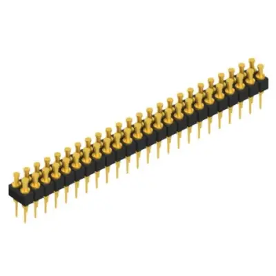 Pin header, 48 pole, pitch 2.54 mm, straight, black, MK 203 48 G - 1