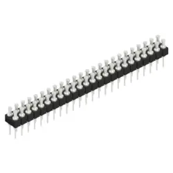 Pin header, 48 pole, pitch 2.54 mm, straight, black, MK 203 48 Z