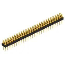 Pin header, 52 pole, pitch 2.54 mm, straight, black, MK 203 52 G