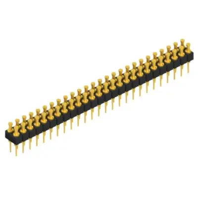 Pin header, 52 pole, pitch 2.54 mm, straight, black, MK 203 52 G - 1