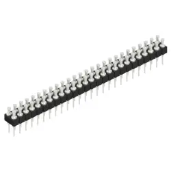 Pin header, 52 pole, pitch 2.54 mm, straight, black, MK 203 52 Z