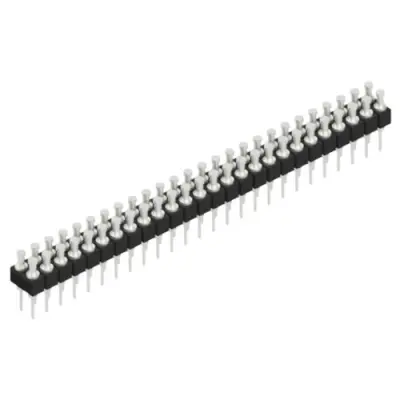 Pin header, 52 pole, pitch 2.54 mm, straight, black, MK 203 52 Z - 1