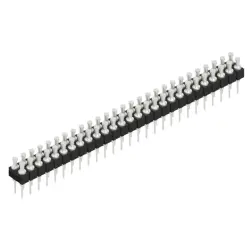 Pin header, 54 pole, pitch 2.54 mm, straight, black, MK 203 54 Z