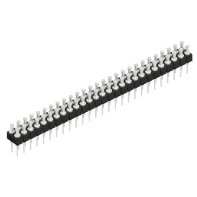 Pin header, 54 pole, pitch 2.54 mm, straight, black, MK 203 54 Z - 1