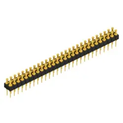 Pin header, 56 pole, pitch 2.54 mm, straight, black, MK 203 56 G