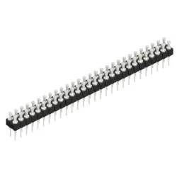 Pin header, 56 pole, pitch 2.54 mm, straight, black, MK 203 56 Z