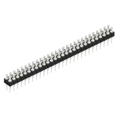 Pin header, 56 pole, pitch 2.54 mm, straight, black, MK 203 56 Z - 1
