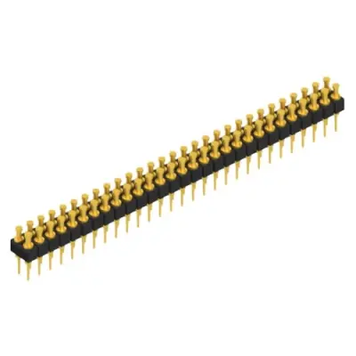Pin header, 58 pole, pitch 2.54 mm, straight, black, MK 203 58 G - 1