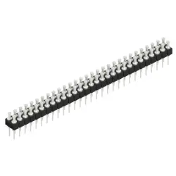 Pin header, 58 pole, pitch 2.54 mm, straight, black, MK 203 58 Z