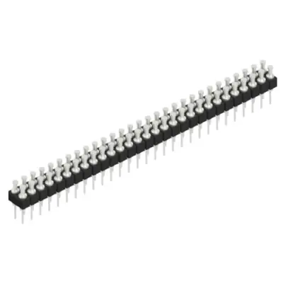 Pin header, 58 pole, pitch 2.54 mm, straight, black, MK 203 58 Z - 1