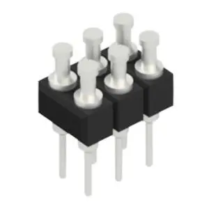 Pin header, 6 pole, pitch 2.54 mm, straight, black, MK 203 6 Z - 1