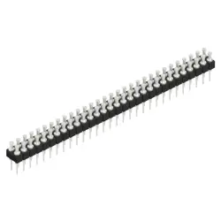 Pin header, 60 pole, pitch 2.54 mm, straight, black, MK 203 60 Z