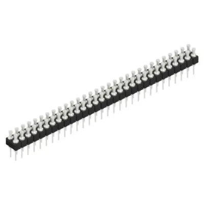 Pin header, 60 pole, pitch 2.54 mm, straight, black, MK 203 60 Z - 1
