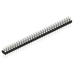 Pin header, 62 pole, pitch 2.54 mm, straight, black, MK 203 62 Z