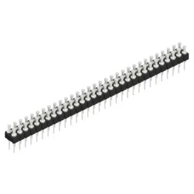 Pin header, 62 pole, pitch 2.54 mm, straight, black, MK 203 62 Z - 1