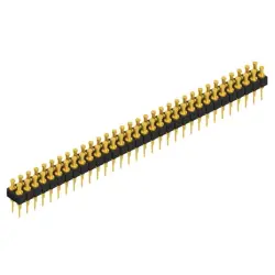 Pin header, 64 pole, pitch 2.54 mm, straight, black, MK 203 64 G