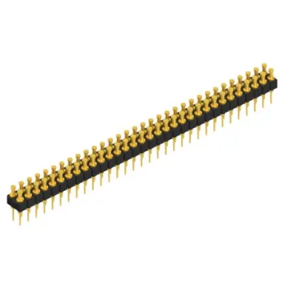 Pin header, 64 pole, pitch 2.54 mm, straight, black, MK 203 64 G - 1