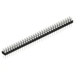 Pin header, 64 pole, pitch 2.54 mm, straight, black, MK 203 64 Z
