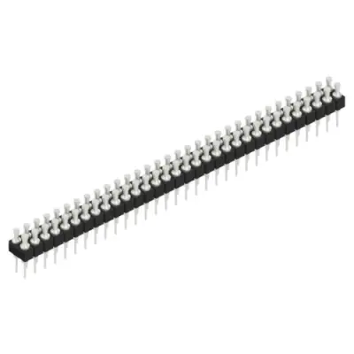 Pin header, 64 pole, pitch 2.54 mm, straight, black, MK 203 64 Z - 1