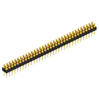 Pin header, 66 pole, pitch 2.54 mm, straight, black, MK 203 66 G - 1