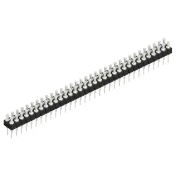 Pin header, 66 pole, pitch 2.54 mm, straight, black, MK 203 66 Z