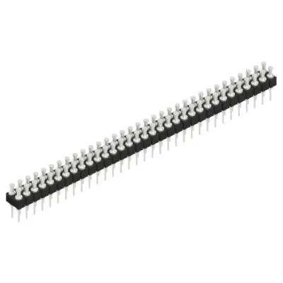 Pin header, 66 pole, pitch 2.54 mm, straight, black, MK 203 66 Z - 1