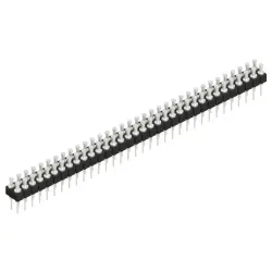 Pin header, 68 pole, pitch 2.54 mm, straight, black, MK 203 68 Z