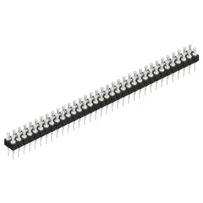 Pin header, 68 pole, pitch 2.54 mm, straight, black, MK 203 68 Z - 1