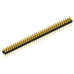 Pin header, 70 pole, pitch 2.54 mm, straight, black, MK 203 70 G