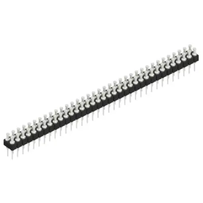 Pin header, 70 pole, pitch 2.54 mm, straight, black, MK 203 70 Z - 1
