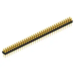 Pin header, 72 pole, pitch 2.54 mm, straight, black, MK 203 72 G