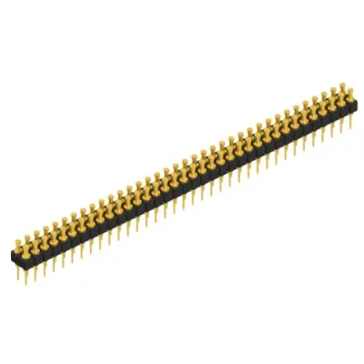 Pin header, 72 pole, pitch 2.54 mm, straight, black, MK 203 72 G - 1